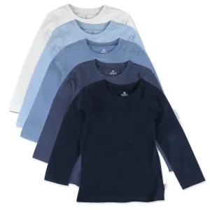 5-Pack Organic Cotton Long Sleeve T-Shirts