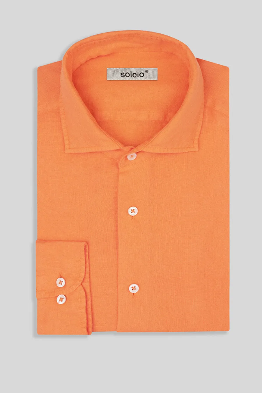 basic linen shirt orange