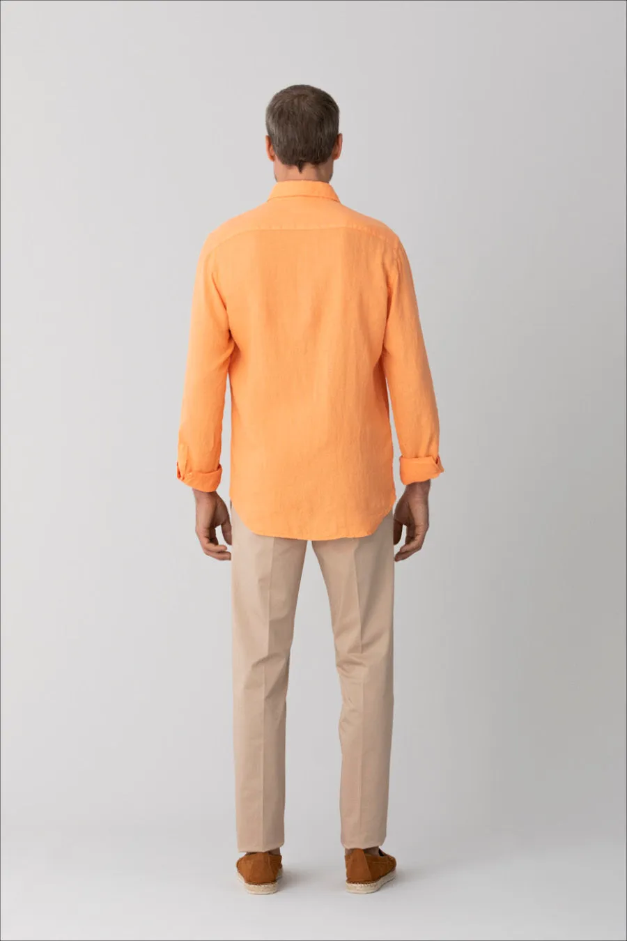 basic linen shirt orange