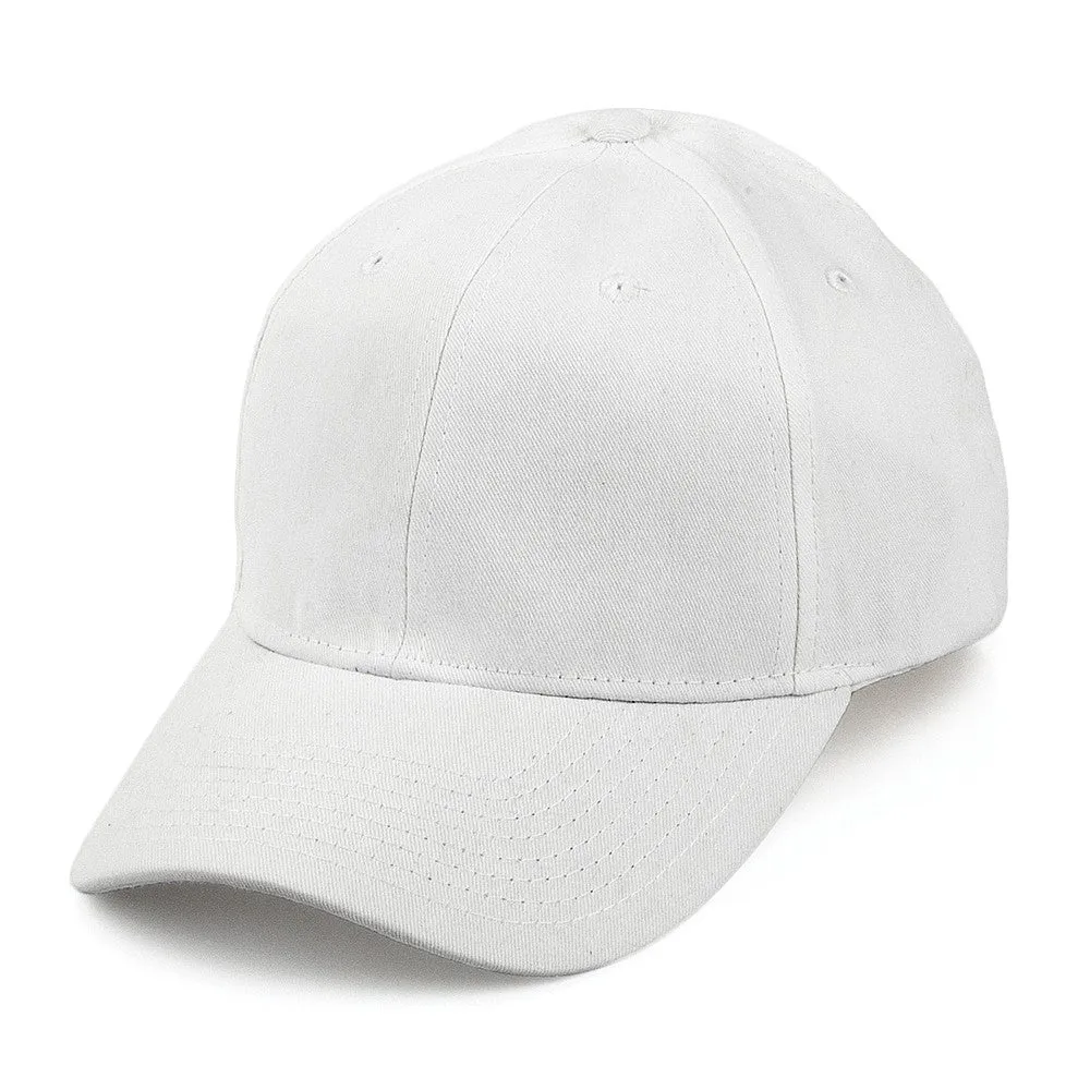 Brushed Cotton Baseball Cap - White