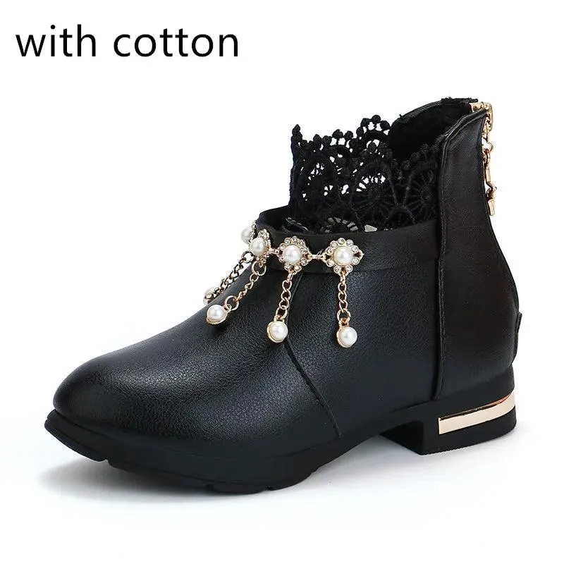 Children's Casual Shoes for Girls - Dress Ankle Boots - TSS313