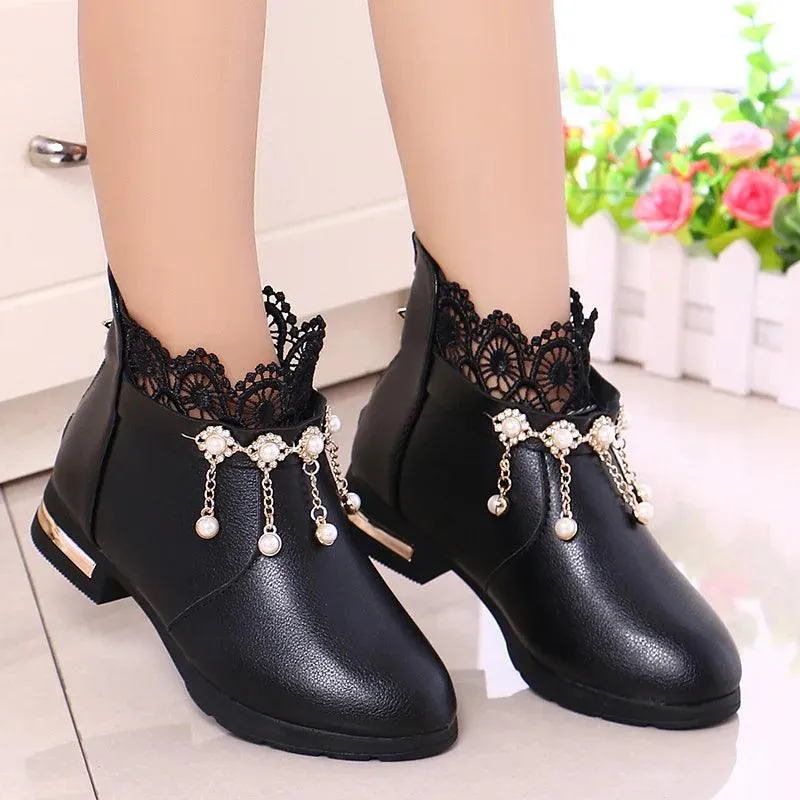 Children's Casual Shoes for Girls - Dress Ankle Boots - TSS313