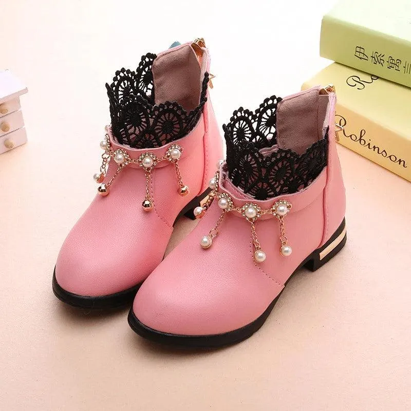 Children's Casual Shoes for Girls - Dress Ankle Boots - TSS313