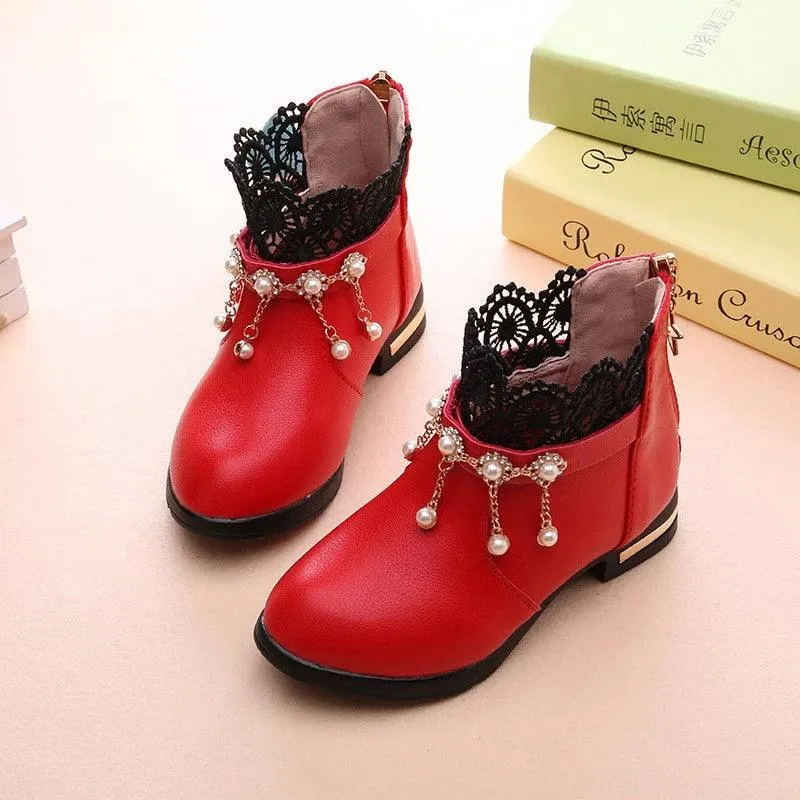 Children's Casual Shoes for Girls - Dress Ankle Boots - TSS313