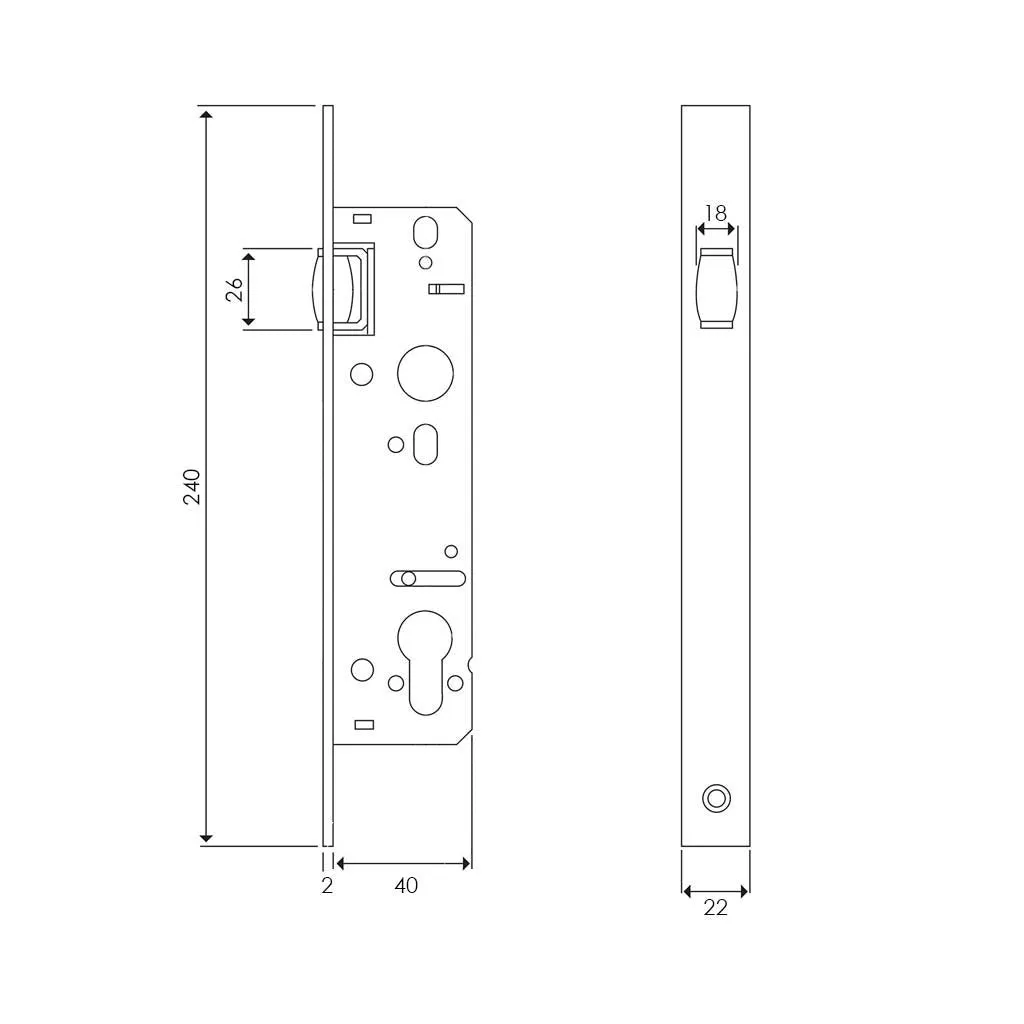 Concord XL 400mm Back to Back Pull Handle Pack - 3 Square Hinges - Satin Stainless Steel