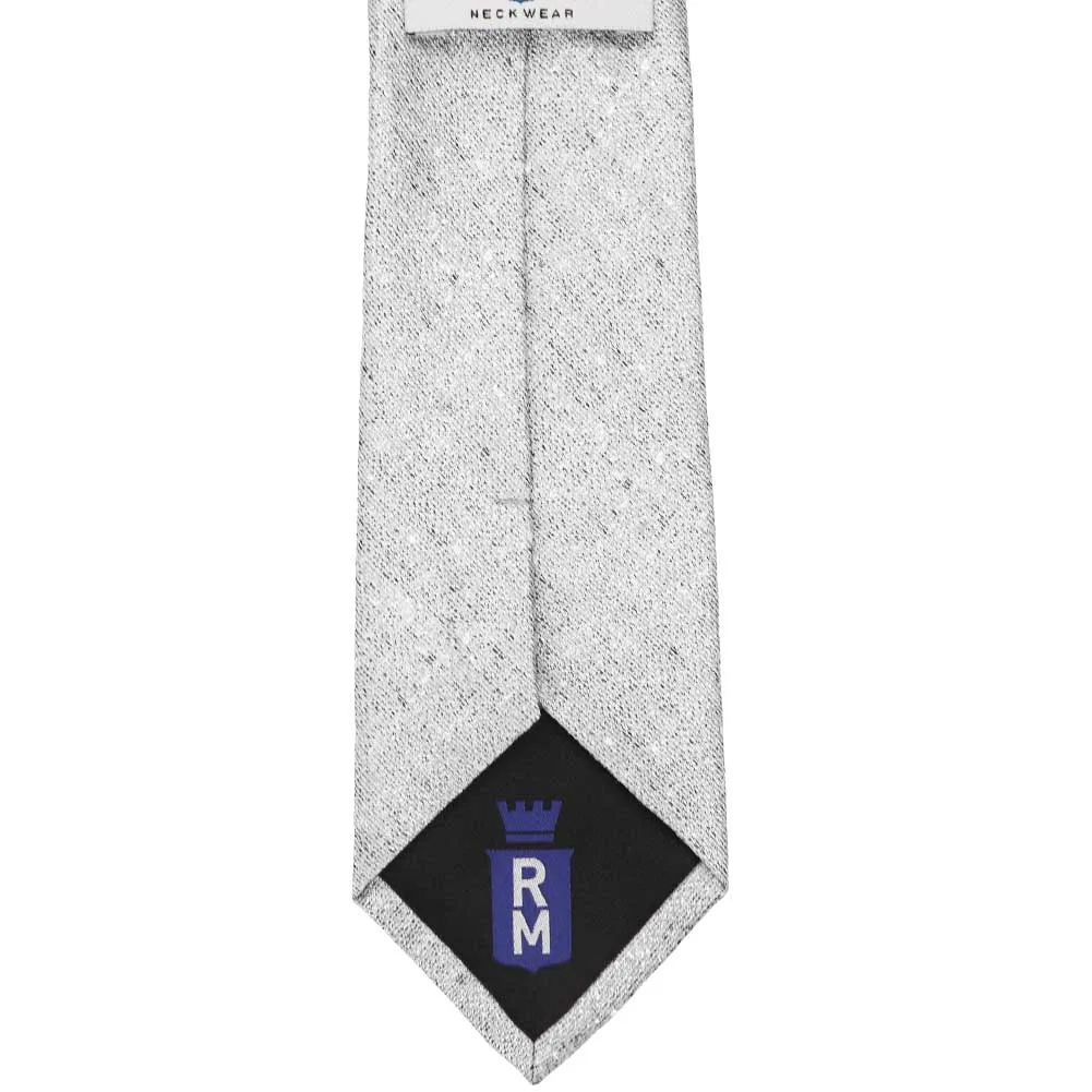 Gray Curator Silk/Linen Narrow Necktie, 3" Width