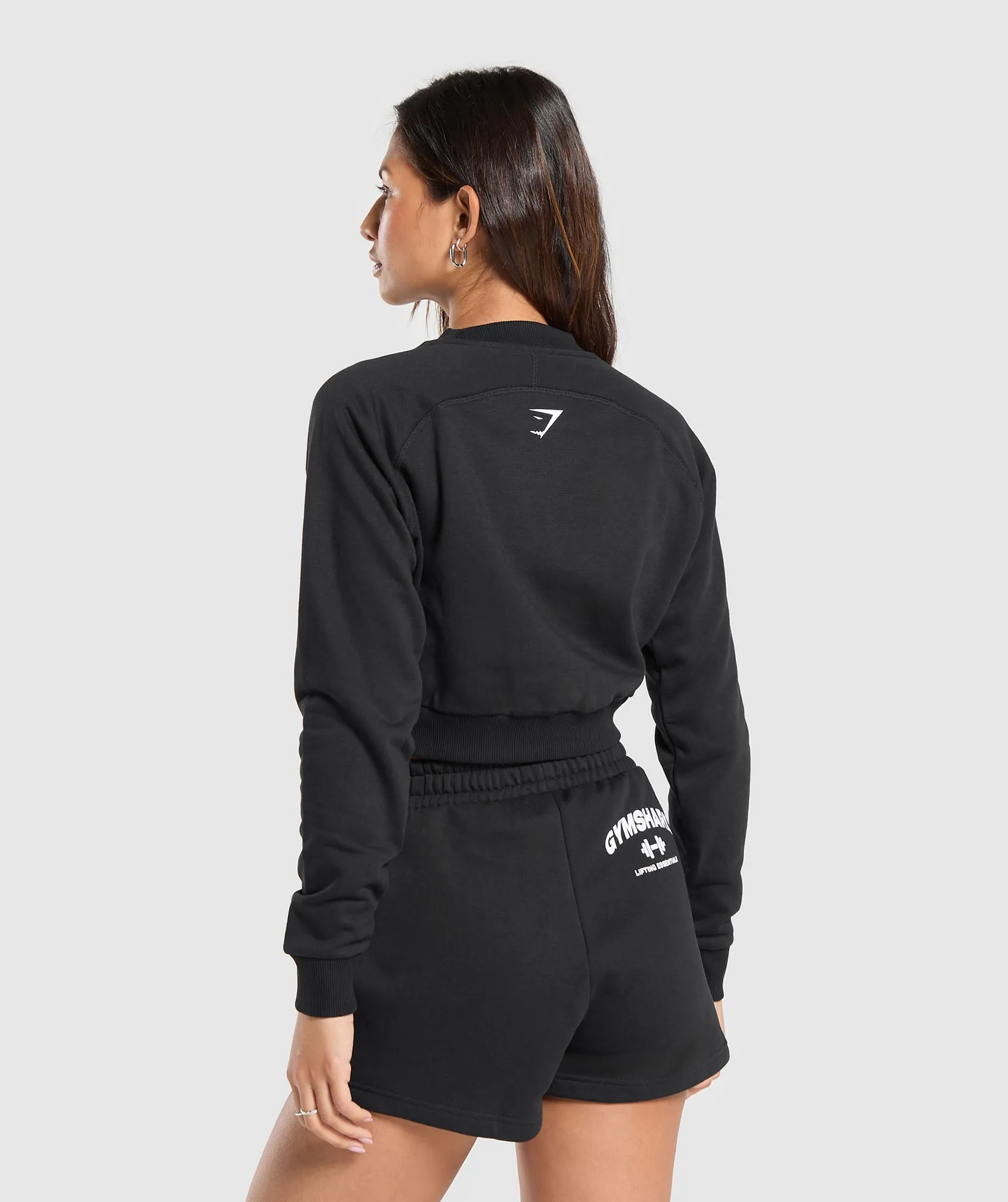 Gymshark Team GS Cropped Sweatshirt - Black