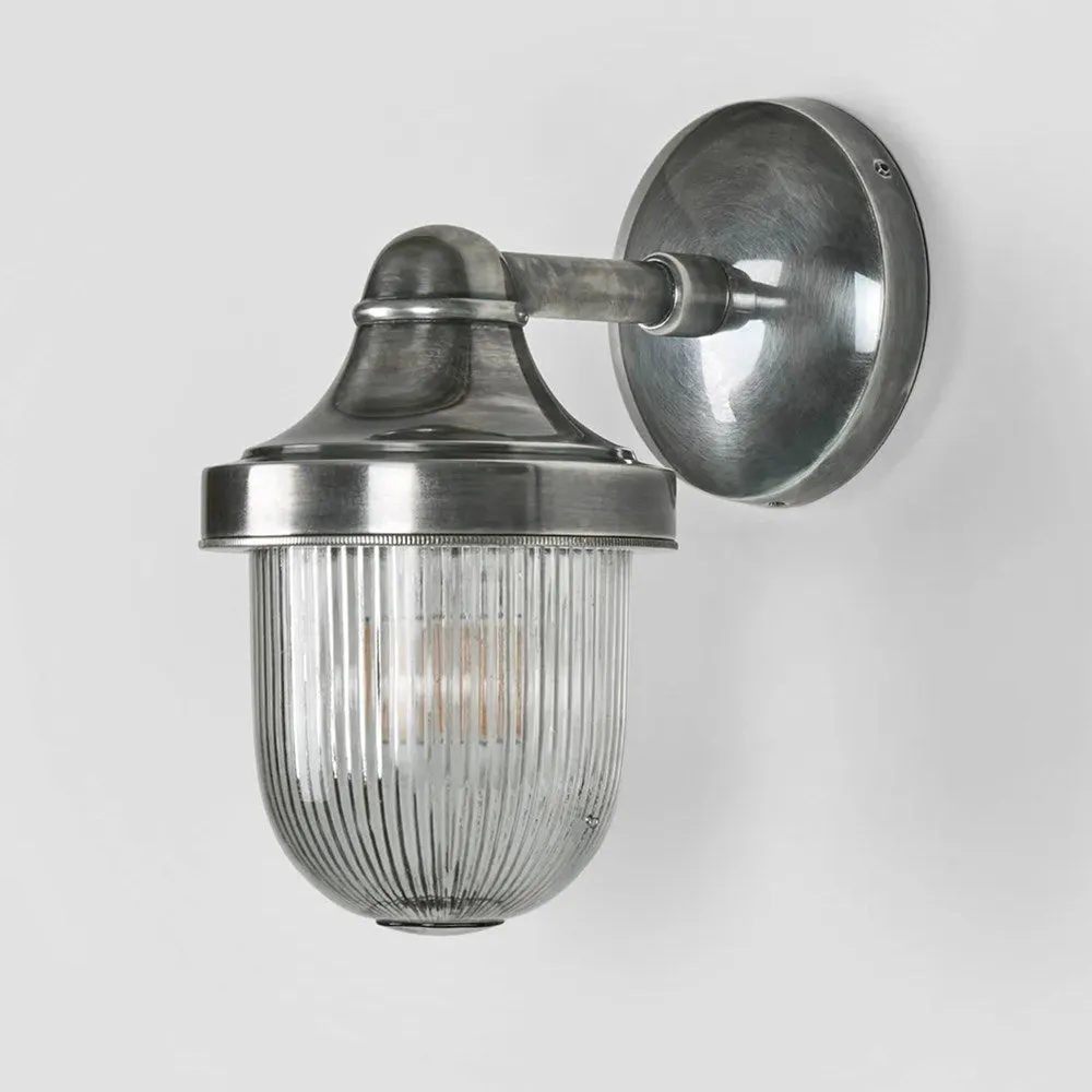 Jade Outdoor Wall Light in Brass or Silver