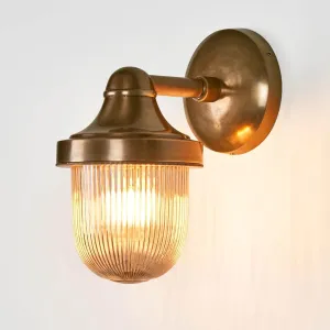 Jade Outdoor Wall Light in Brass or Silver