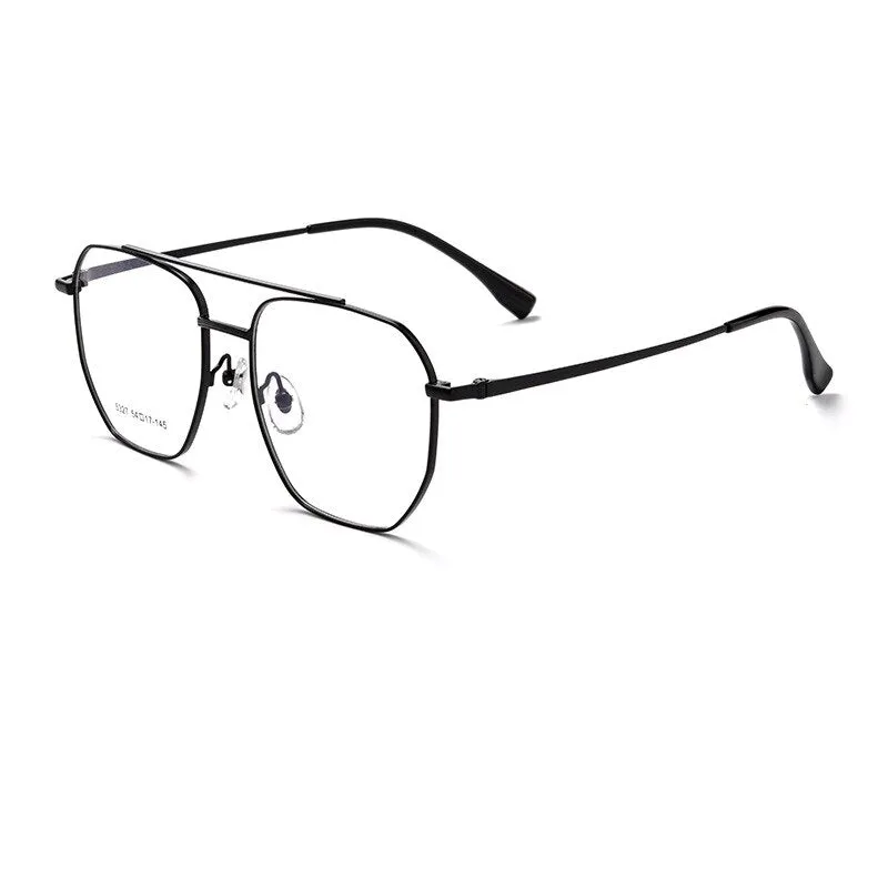 KatKani Unisex Full Rim Square Double Bridge Alloy Eyeglasses 5327T