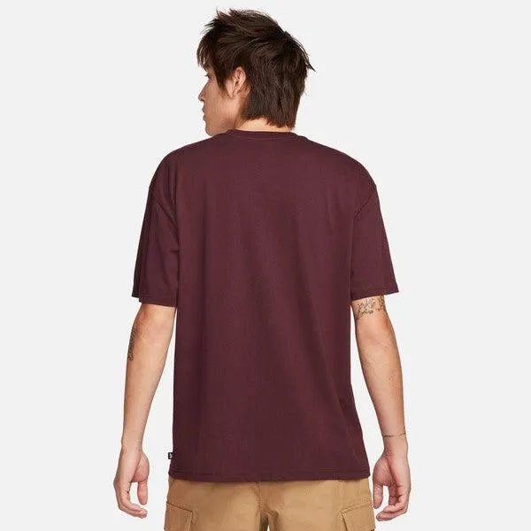 Nike SB Logo Skate Tee Medium Burgundy Crush - White