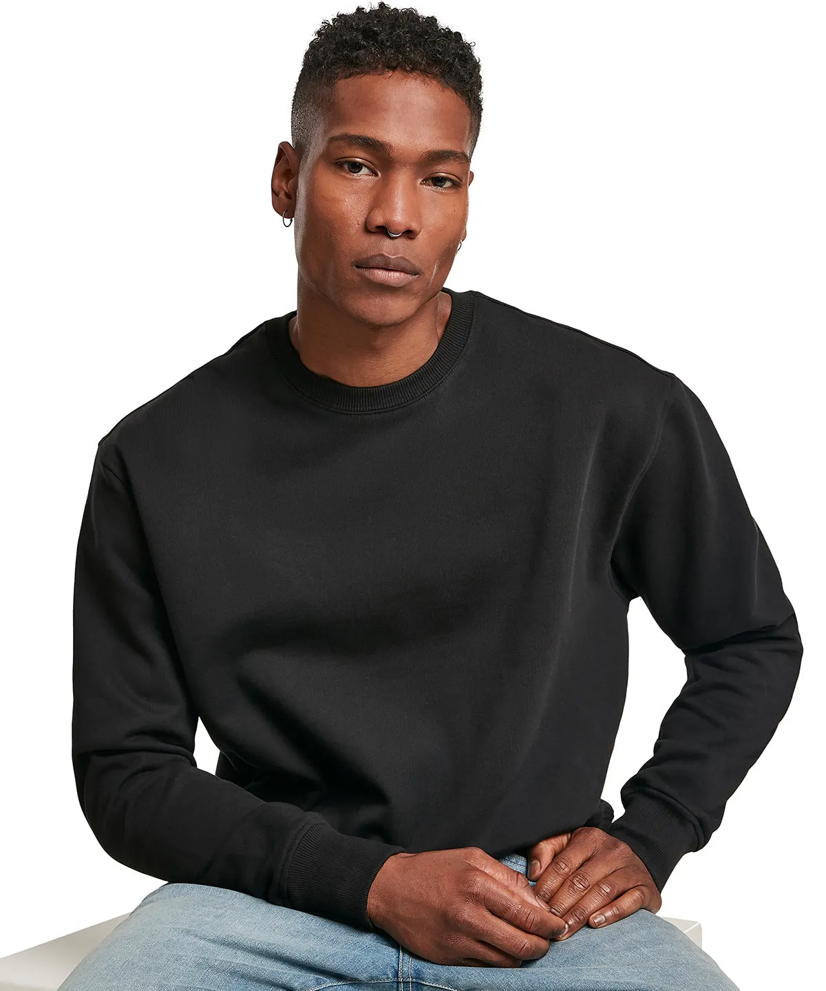 Premium oversize crew neck | Black