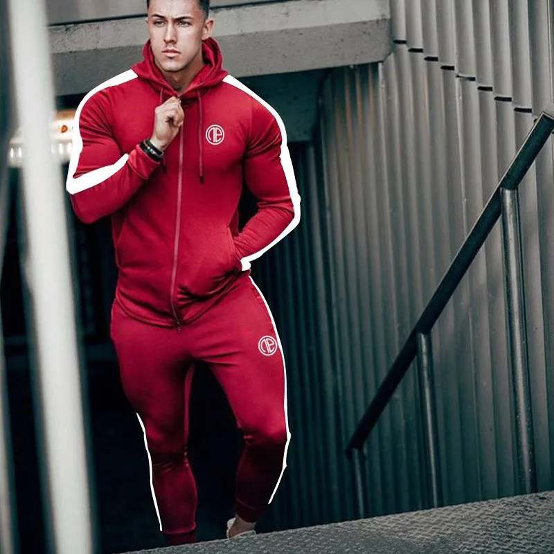 Sport Man Tracksuit Running Gym Men Set Sport Clothing Set Joggers Fitness Bodybuilding Sports Suits Mens Hoodie Pants Suit Men