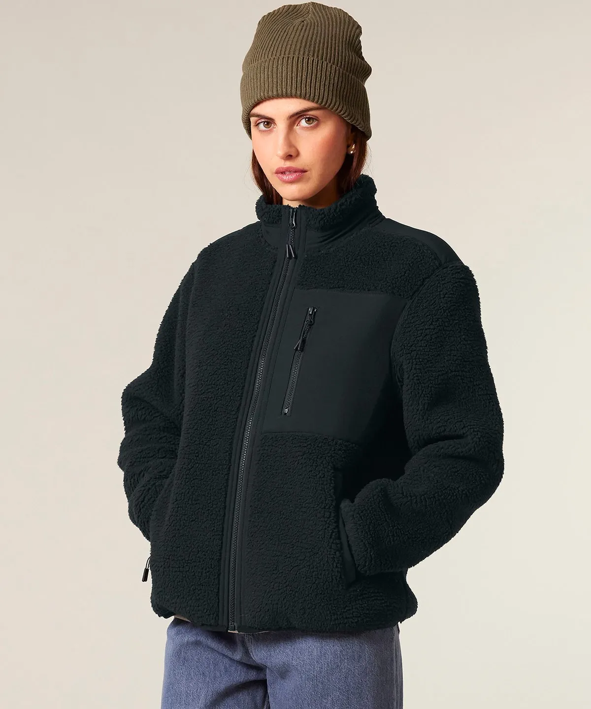 Stanley & Stella Unisex Brooker 450gsm Sherpa Fleece Full Zip Jacket {SX-249}