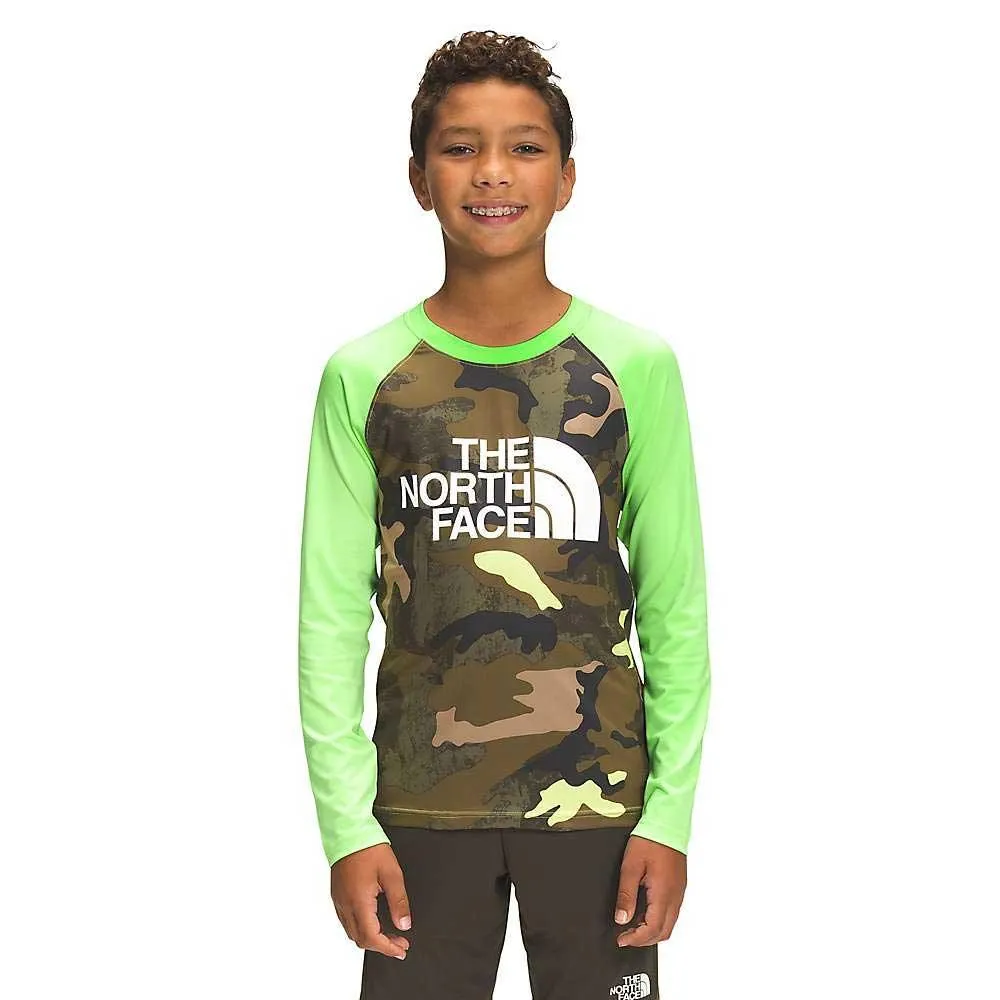 The North Face Boys' Printed Amphibious LS Sun Tee