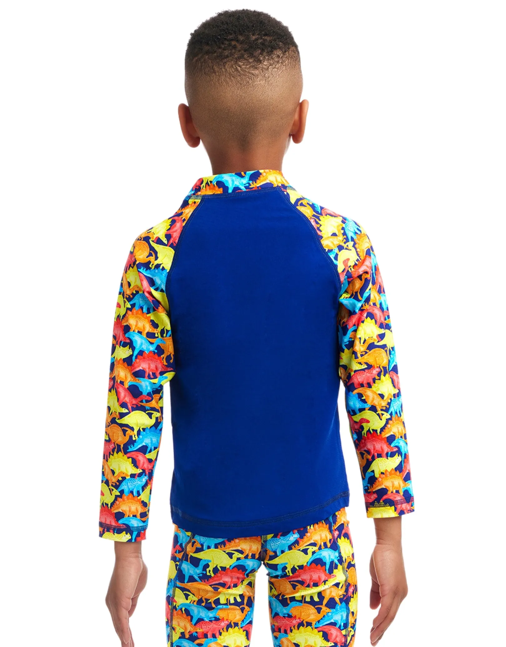 Toddler Boys Swimmasaurus Zippy Rash Vest  - Blue/Multi