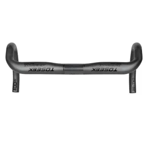 TOSEEK Full Carbon Fiber Handlebar Bent Bar Black Matte Finish Road Bike Carbon Handlebar 40/42/44 cm External Routing