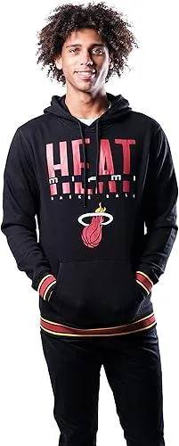 Ultra Game NBA Official Men’s Soft Fleece Hoodie Pullover Sweatshirt - Unisex, Miami Heat, Team Color|Miami Heat